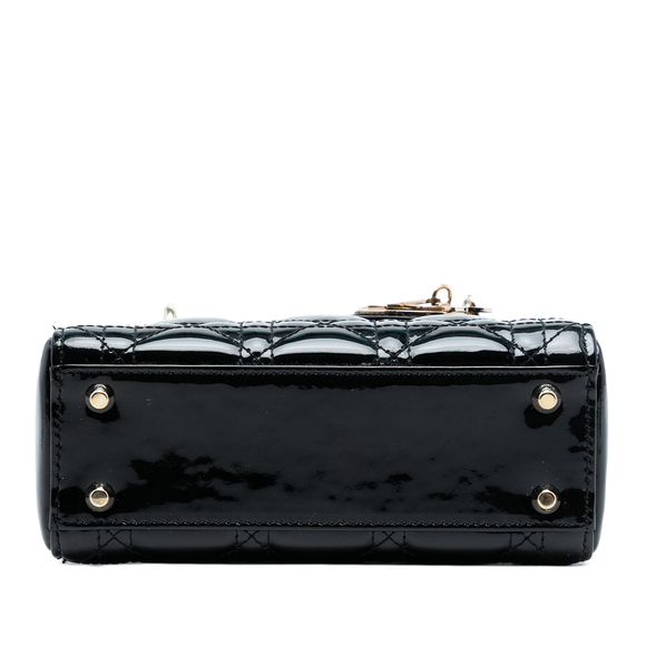 Pre-Loved Dior Mini Patent Cannage Lady Dior - Picture 3 of 7